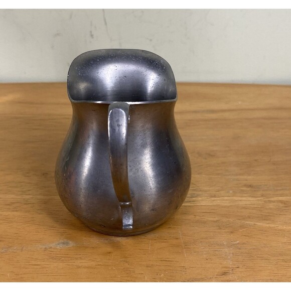 Vtg WEB Pewter 3-inch Creamer & Covered Sugar Serving Set #1137 Rustic Elegance - Picture 4 of 16